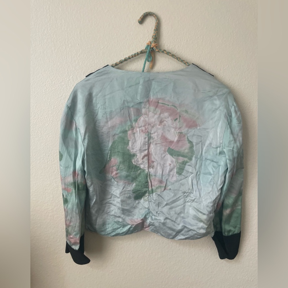 Vintage Giorgio Armani Silk Crop Jacket 42 - Picture 2 of 4
